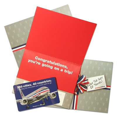 AMERICAN AIRLINES<sup>&reg;</sup> $400 Gift Card - It's time to plan that vacation you've been wanting!  This gift card is redeemable for $400 toward an airline ticket booked through American Airlines.